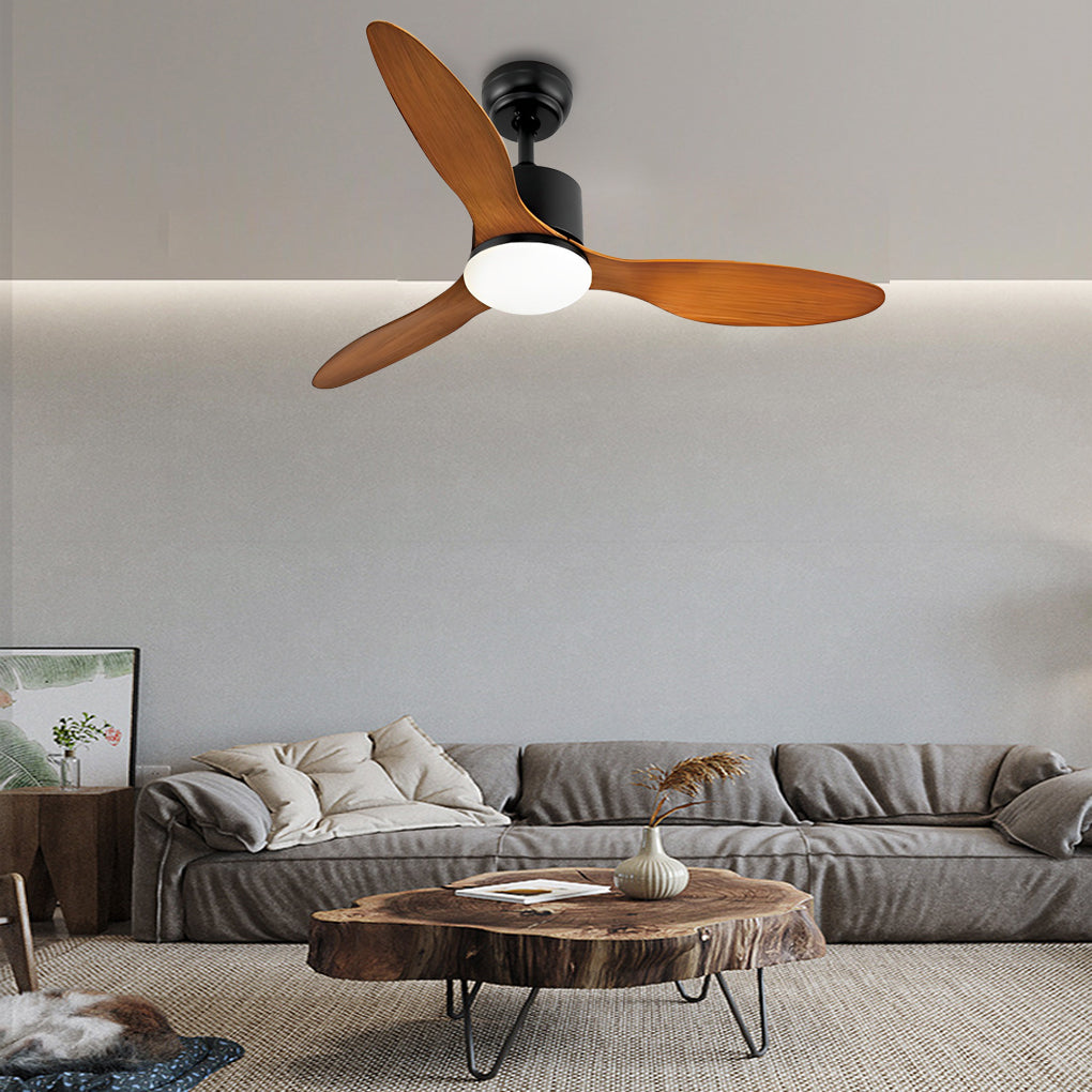 3-Blade Dimmable Ceiling Fan Light with Remote Control