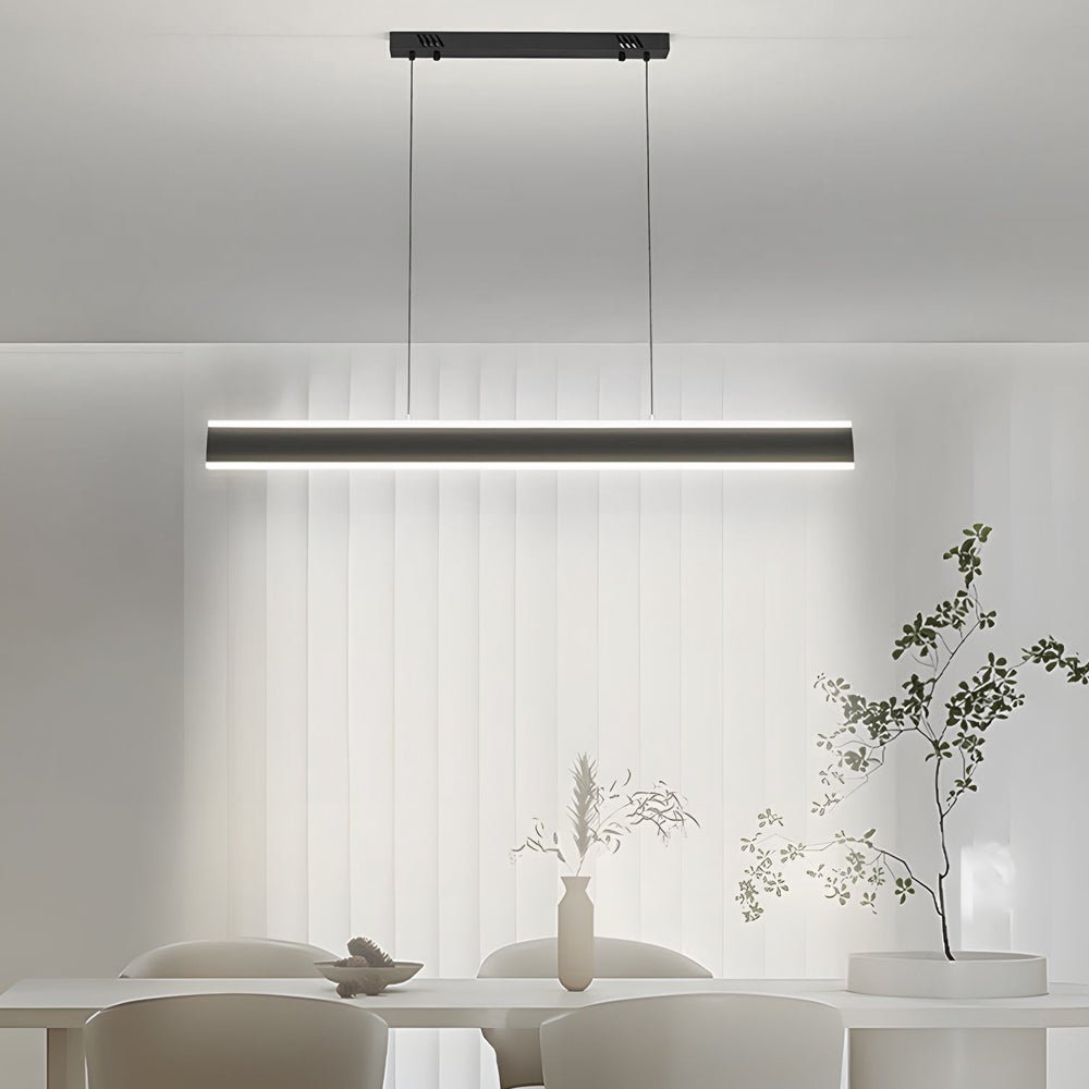 Modern Linear LED Pendant Light with Up Down Lighting - Iron & Acrylic