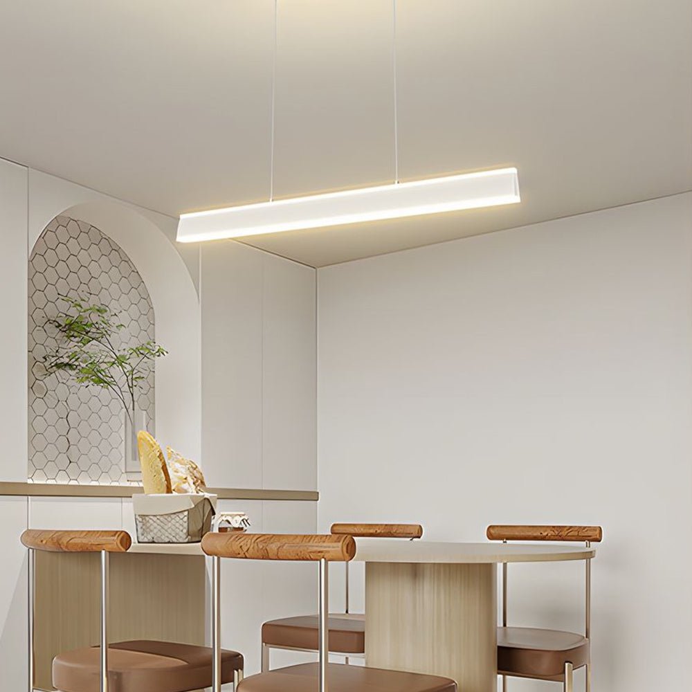 Modern Linear LED Pendant Light with Up Down Lighting - Iron & Acrylic