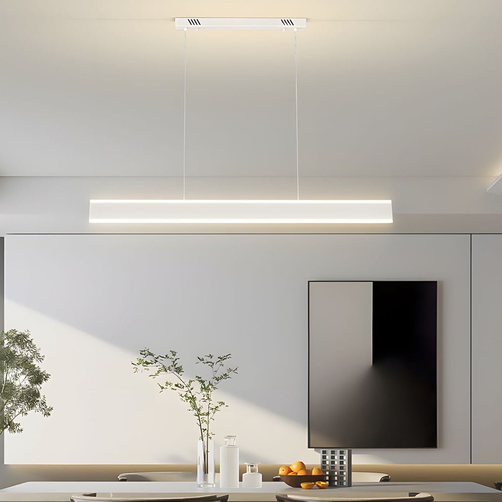 Modern Linear LED Pendant Light with Up Down Lighting - Iron & Acrylic