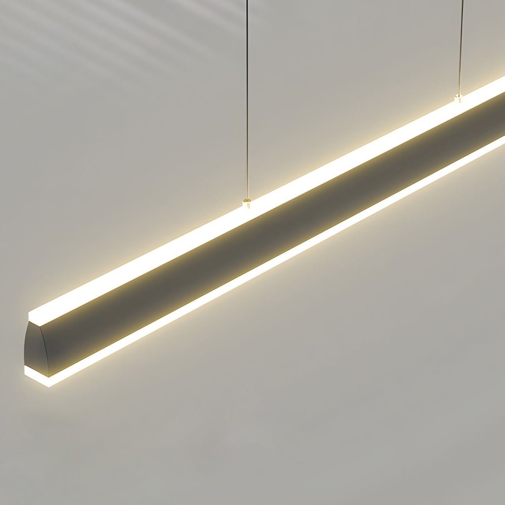 Modern Linear LED Pendant Light with Up Down Lighting - Iron & Acrylic