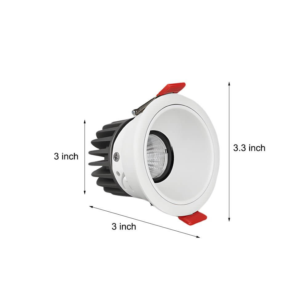 7W Modern Round Recessed LED Downlight - Aluminum Ceiling Spotlight