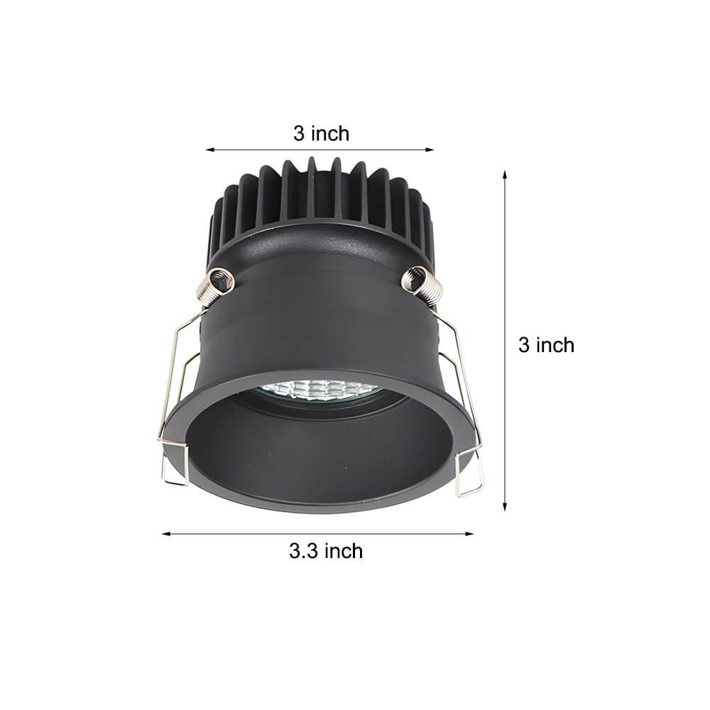 3.3-Inch Round Slim Recessed LED Downlight - 10W Aluminum