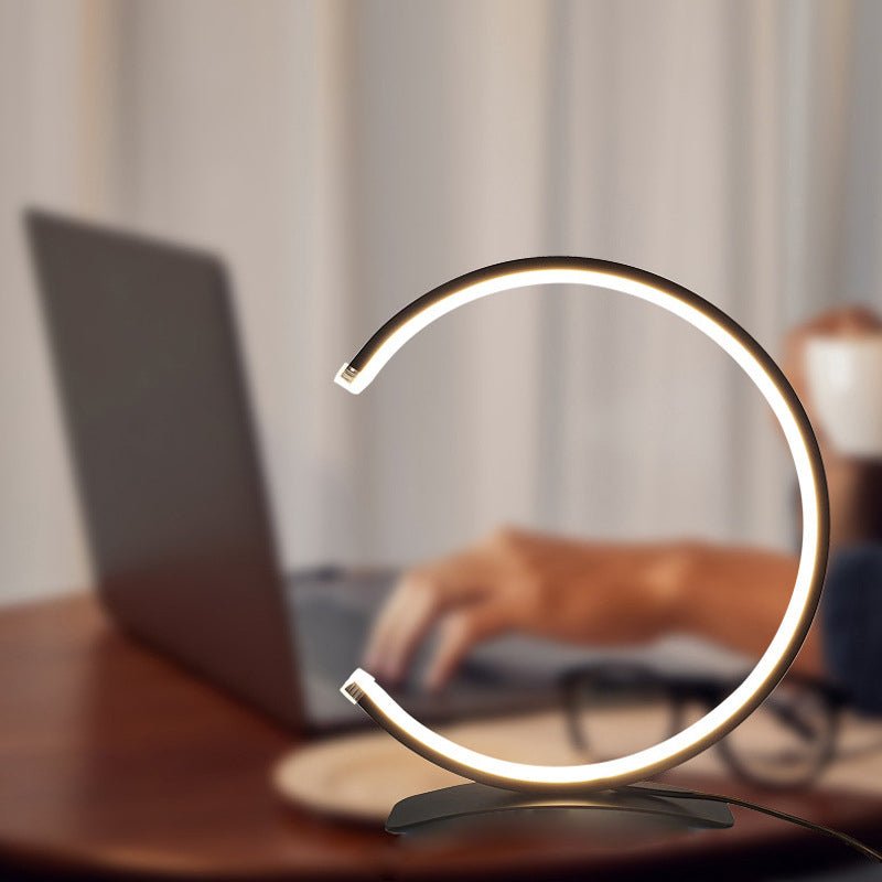 Modern Nordic Arc Table Lamp with Touch Dimming LED