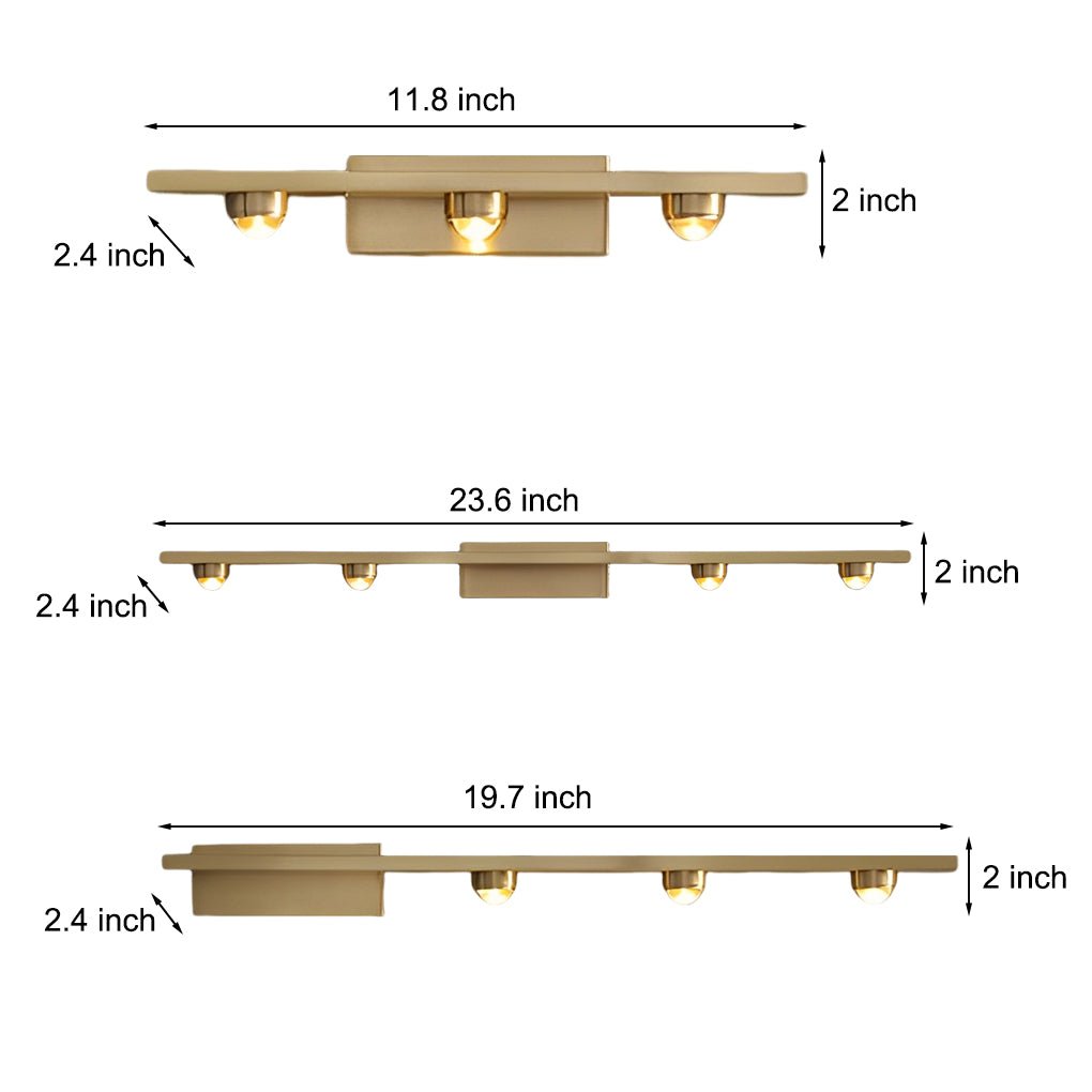 Modern LED Wall Sconce – Copper & Glass Light Fixture