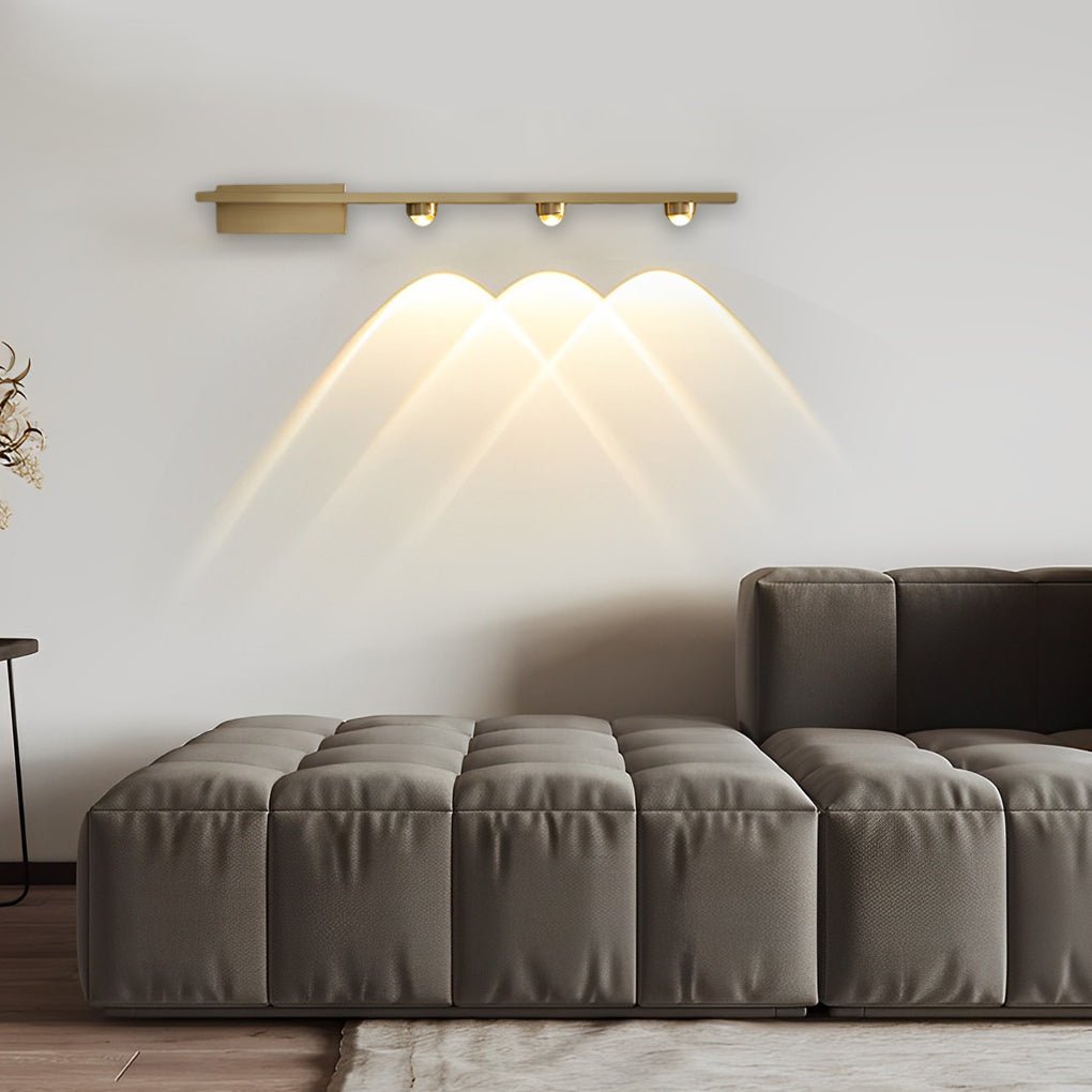 Modern LED Wall Sconce – Copper & Glass Light Fixture