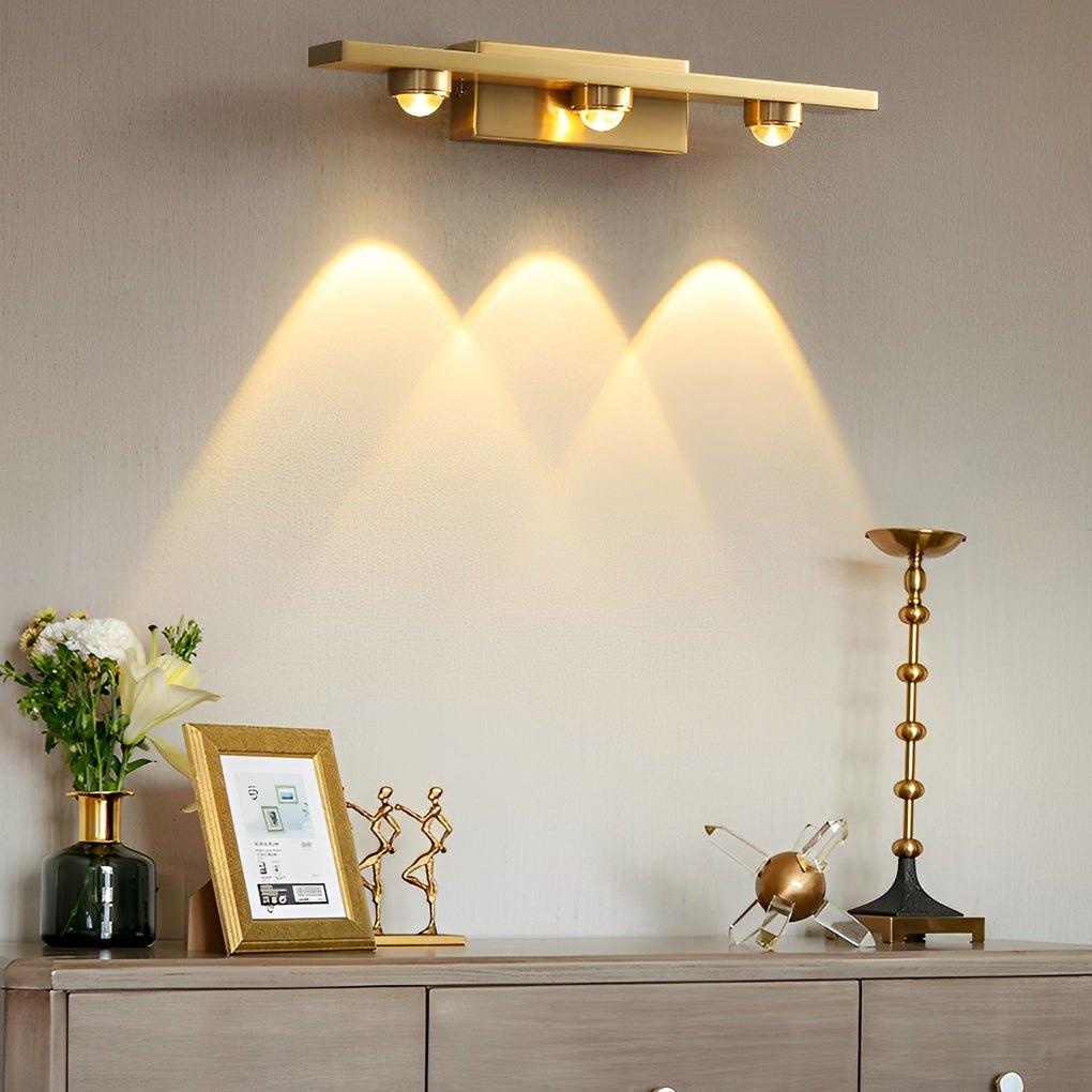 Modern LED Wall Sconce – Copper & Glass Light Fixture