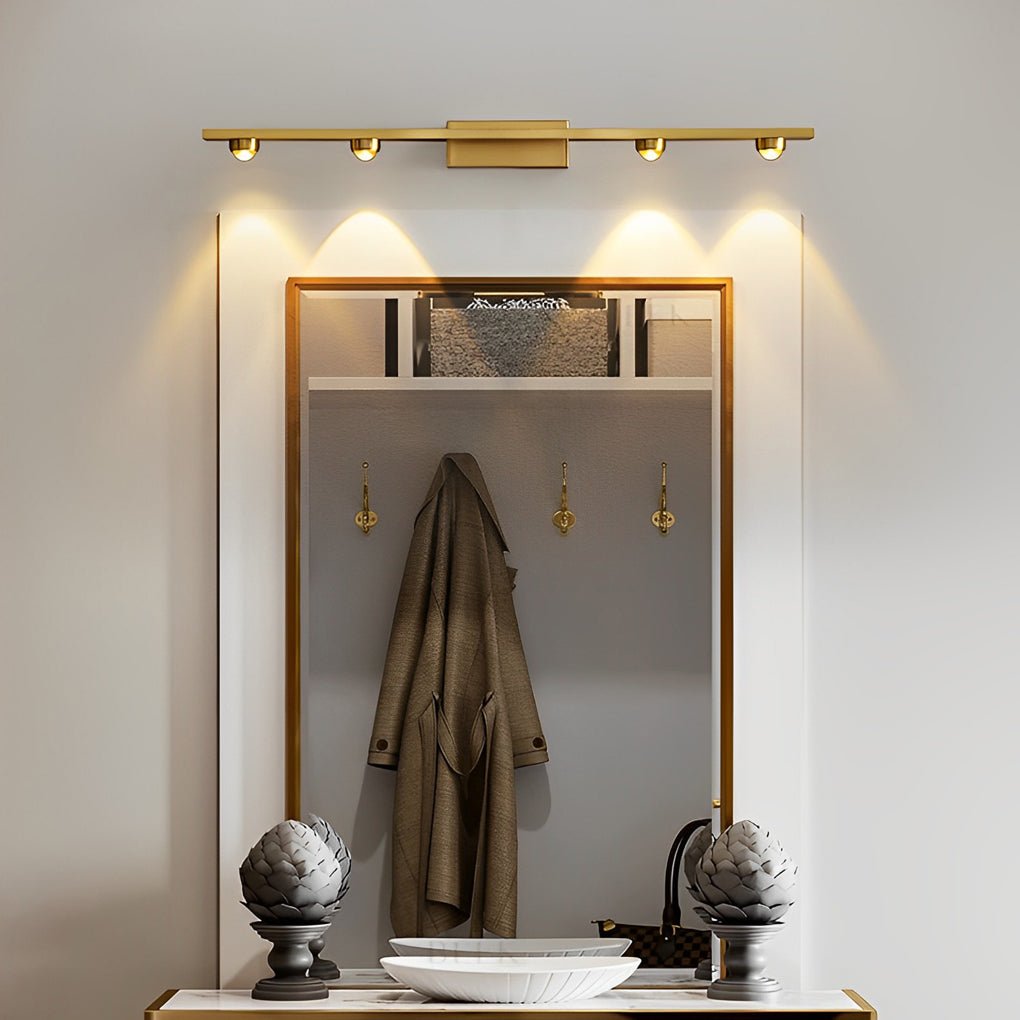 Modern LED Wall Sconce – Copper & Glass Light Fixture