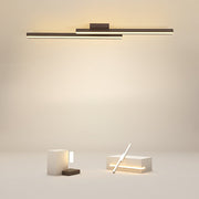 35" Modern LED Rectangular Flush Mount Ceiling Light - Black