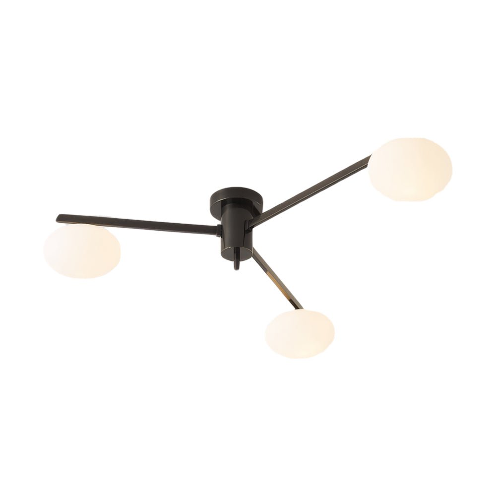 Modern Semi Flush Mount Ceiling Light with Glass Shades - 3/5/6 Lights