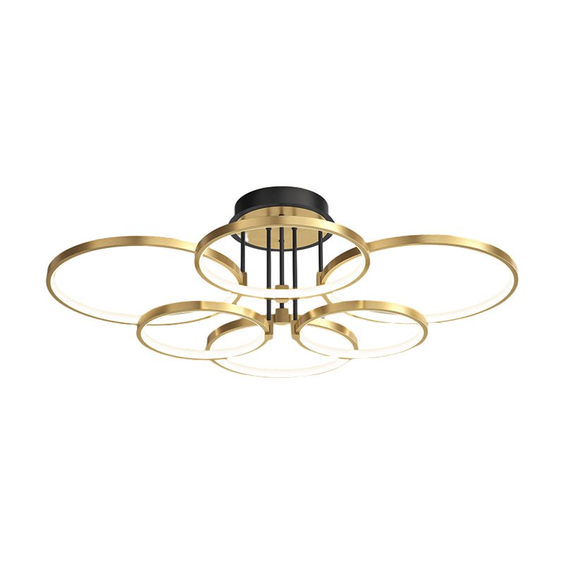Modern Multi-Ring LED Ceiling Light with Three-Step Dimming