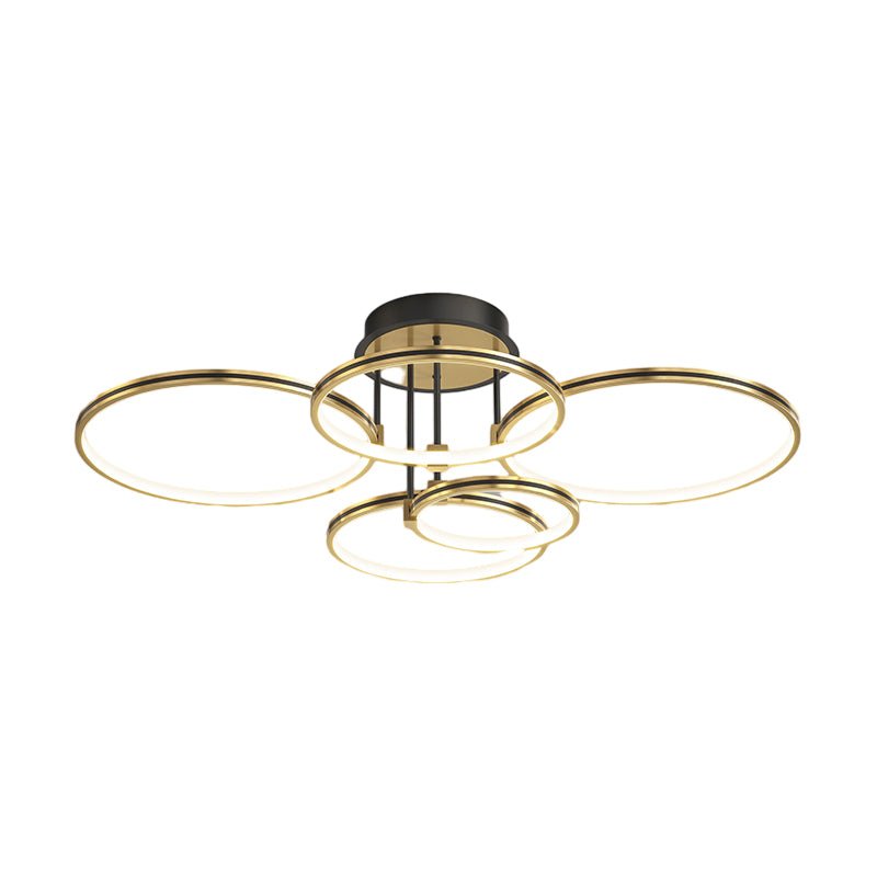 Modern Multi-Ring LED Ceiling Light with Three-Step Dimming