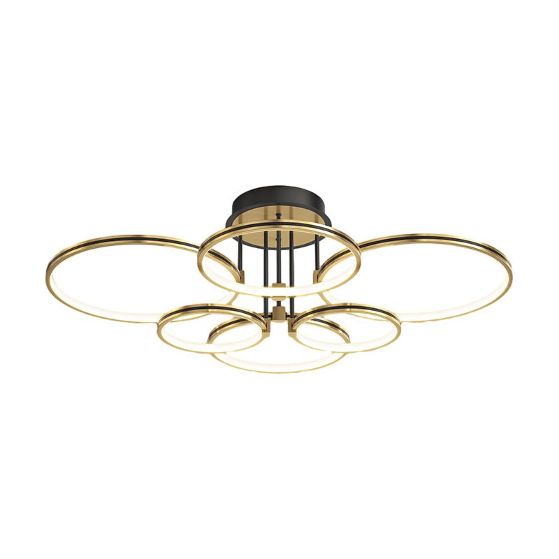 Modern Multi-Ring LED Ceiling Light with Three-Step Dimming