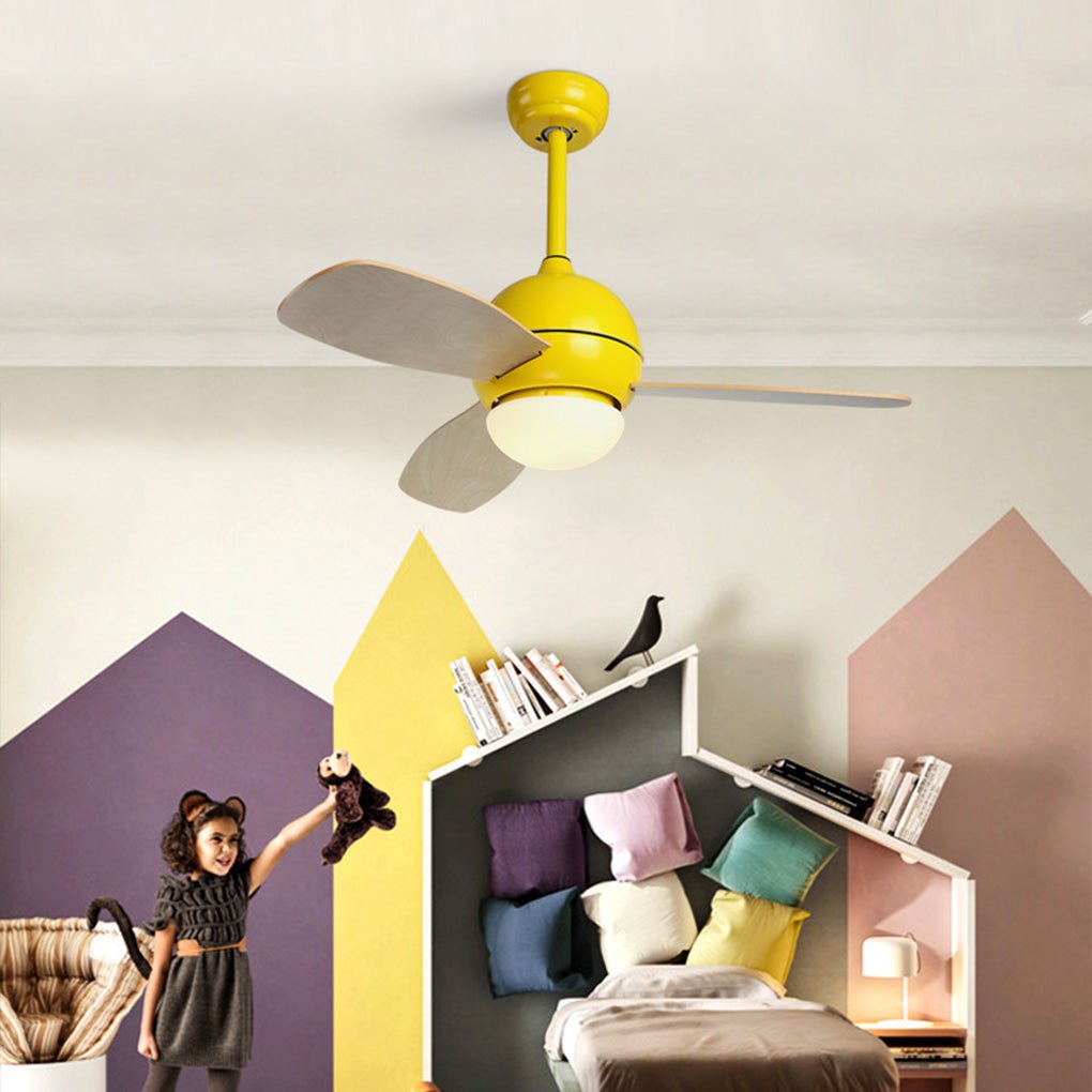 36'' Nordic Minimalist LED Ceiling Fan Light with Remote Control