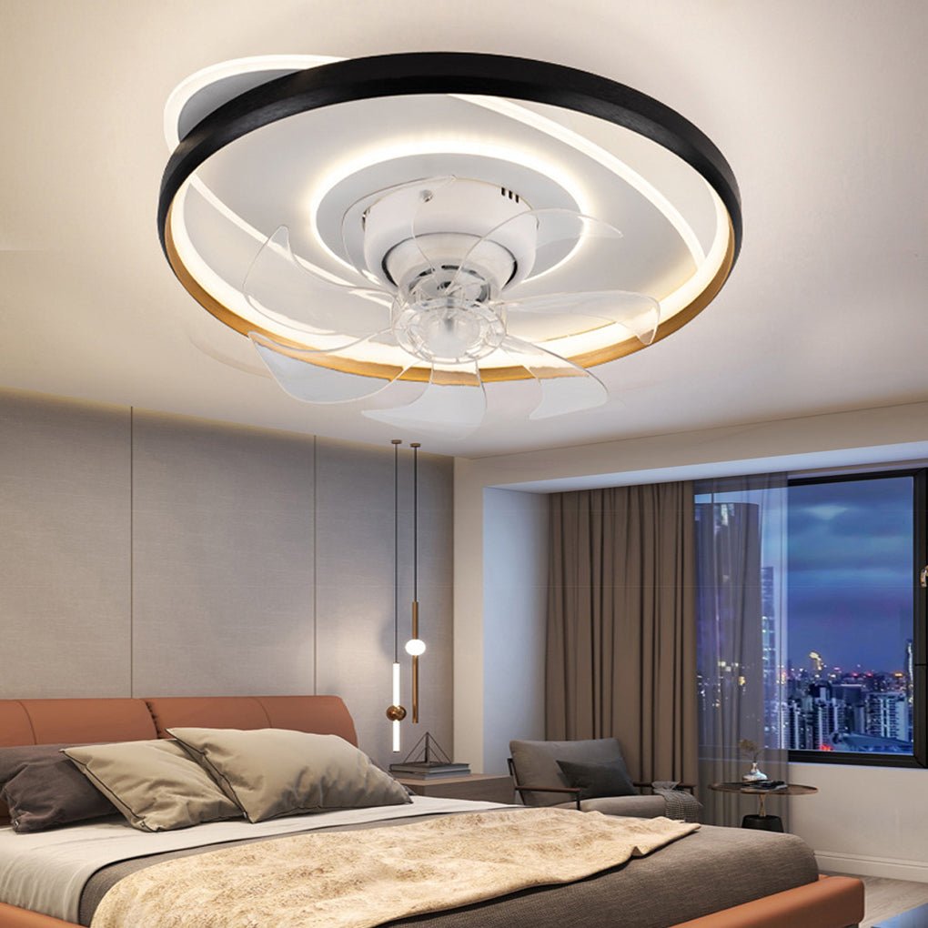 360° Rotatable Dimmable LED Ceiling Fan Light with Remote Control