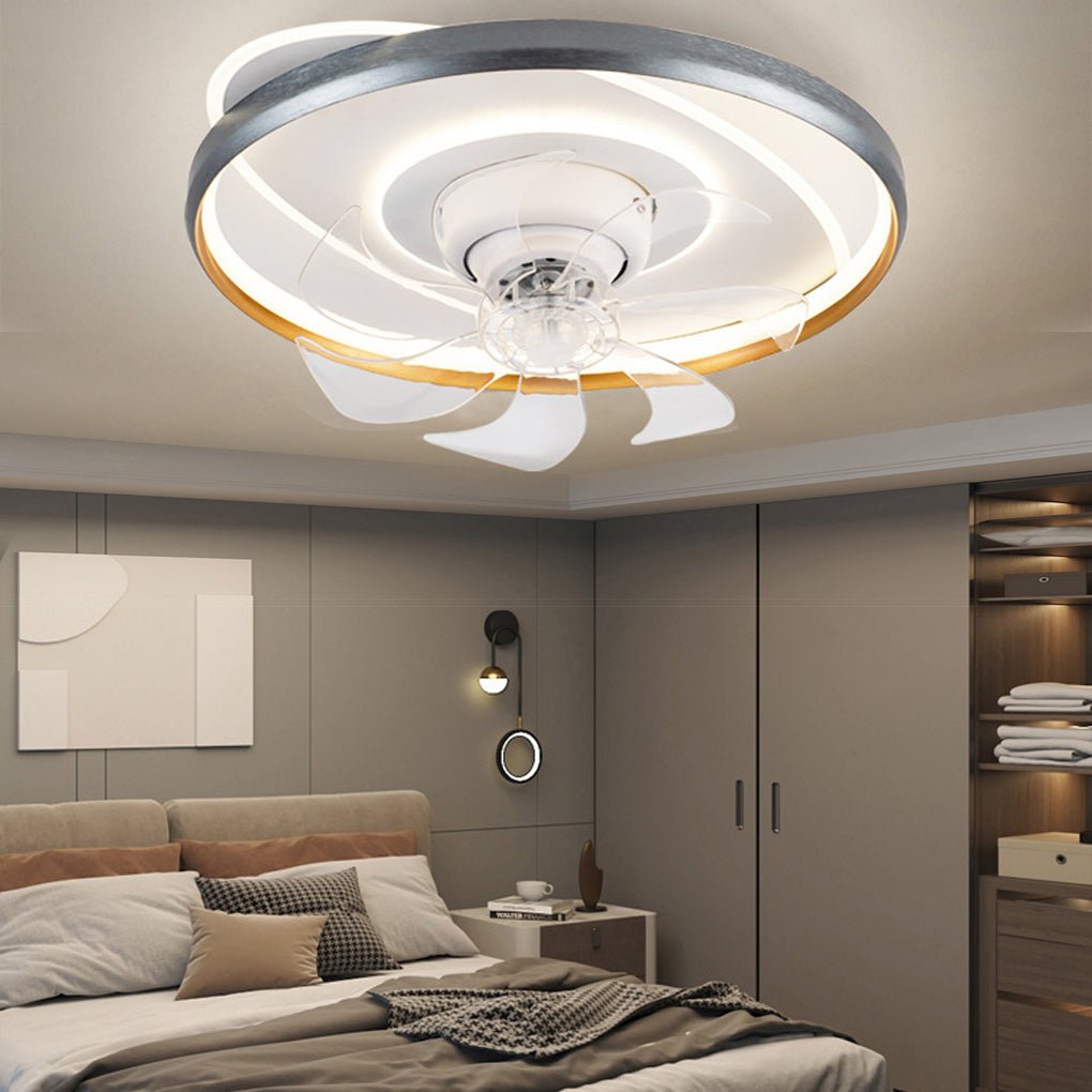 360° Rotatable Dimmable LED Ceiling Fan Light with Remote Control