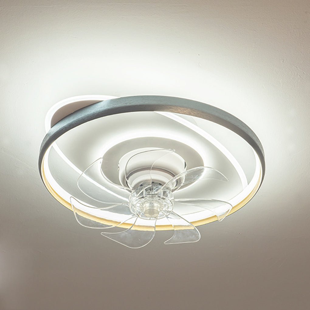 360° Rotatable Dimmable LED Ceiling Fan Light with Remote Control