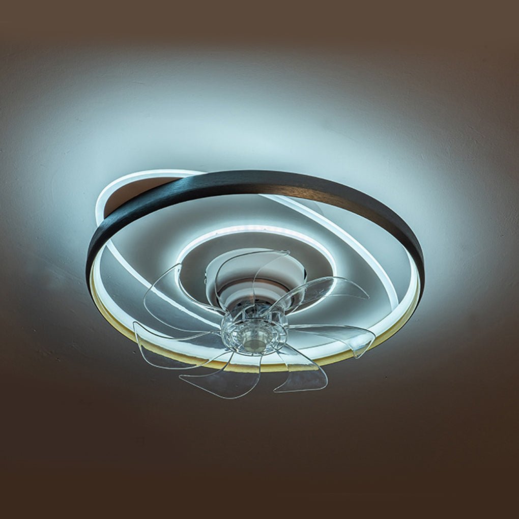 360° Rotatable Dimmable LED Ceiling Fan Light with Remote Control