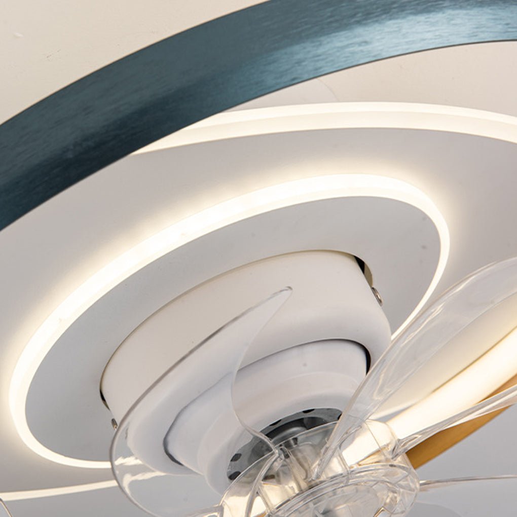 360° Rotatable Dimmable LED Ceiling Fan Light with Remote Control