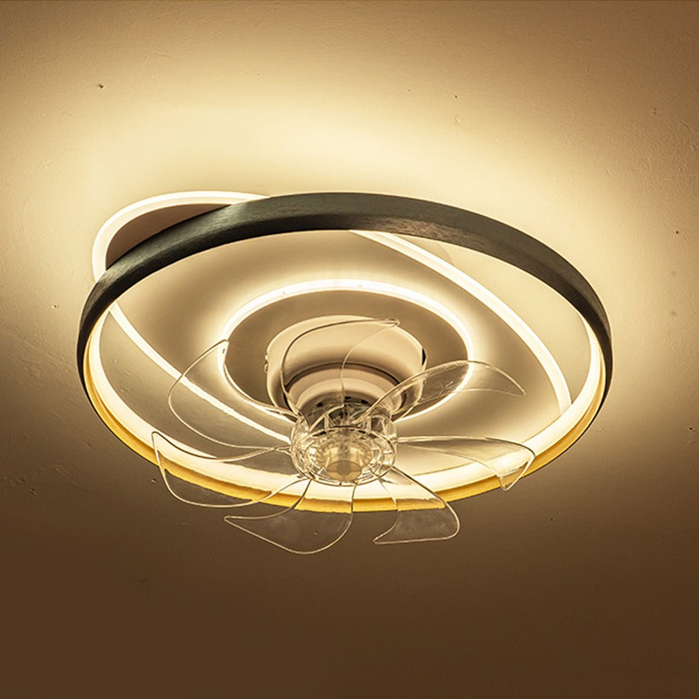360° Rotatable Dimmable LED Ceiling Fan Light with Remote Control