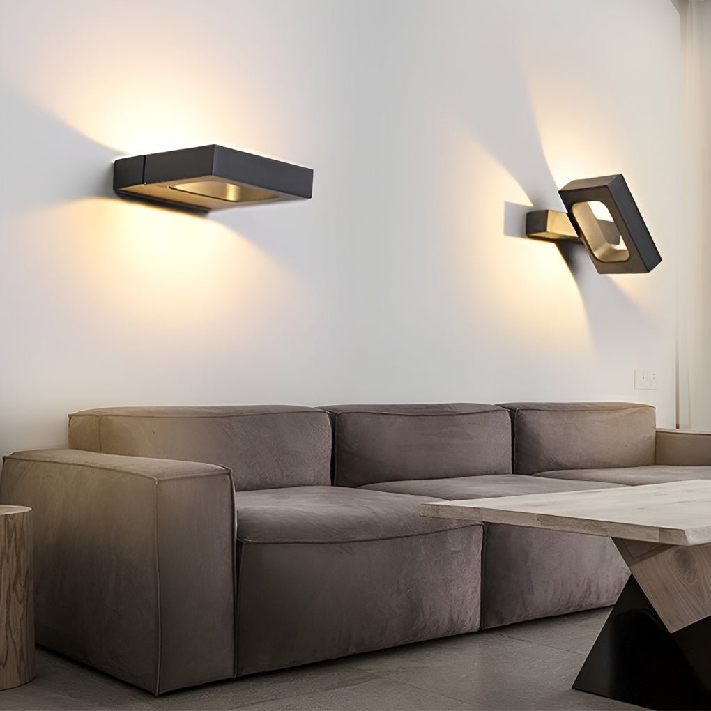 360° Rotatable LED Wall Sconce - Modern Industrial Iron Fixture