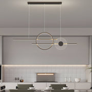 39.4" Linear Ring LED Pendant Light - Dimmable Nordic Island
