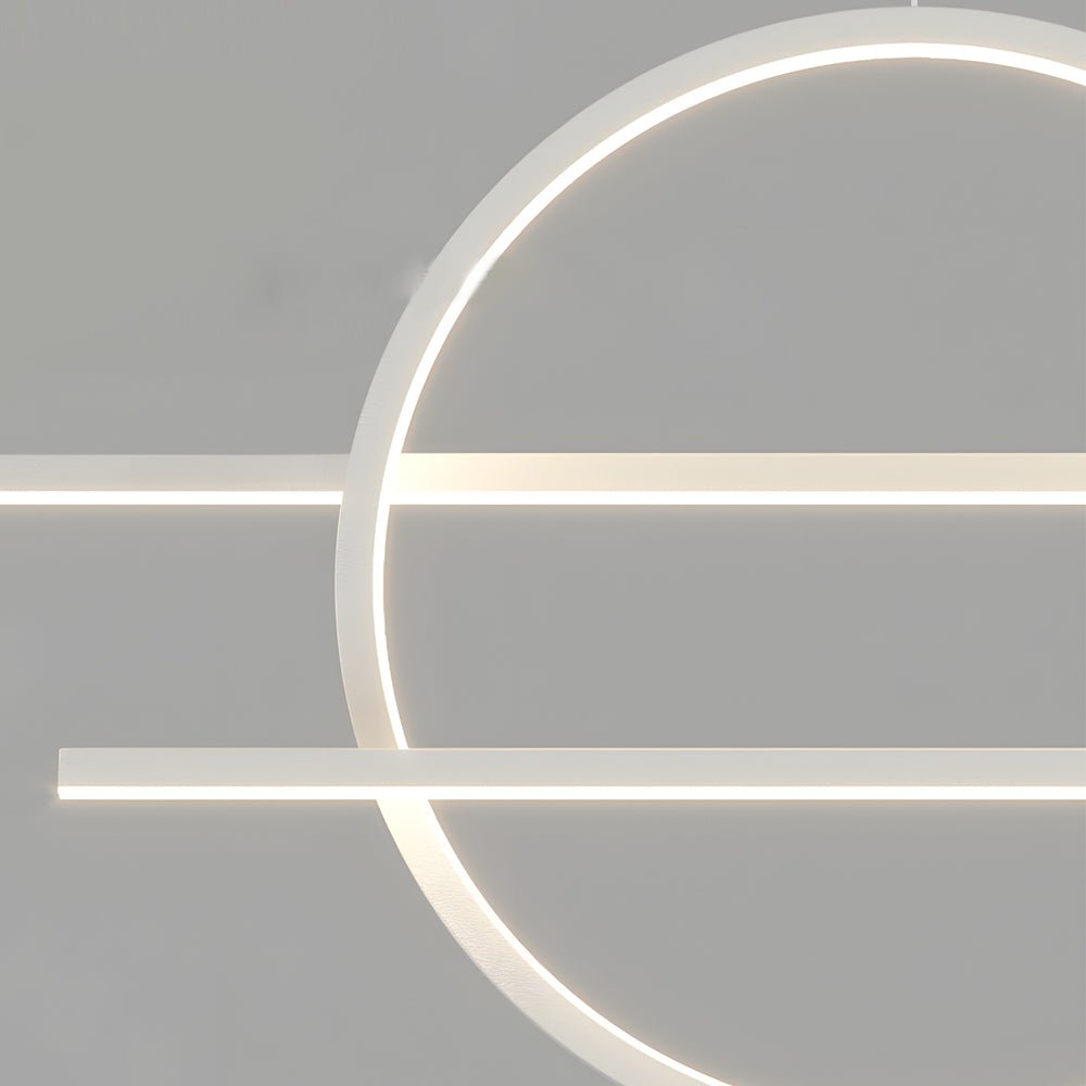 39.4" Linear Ring LED Pendant Light - Dimmable Nordic Island