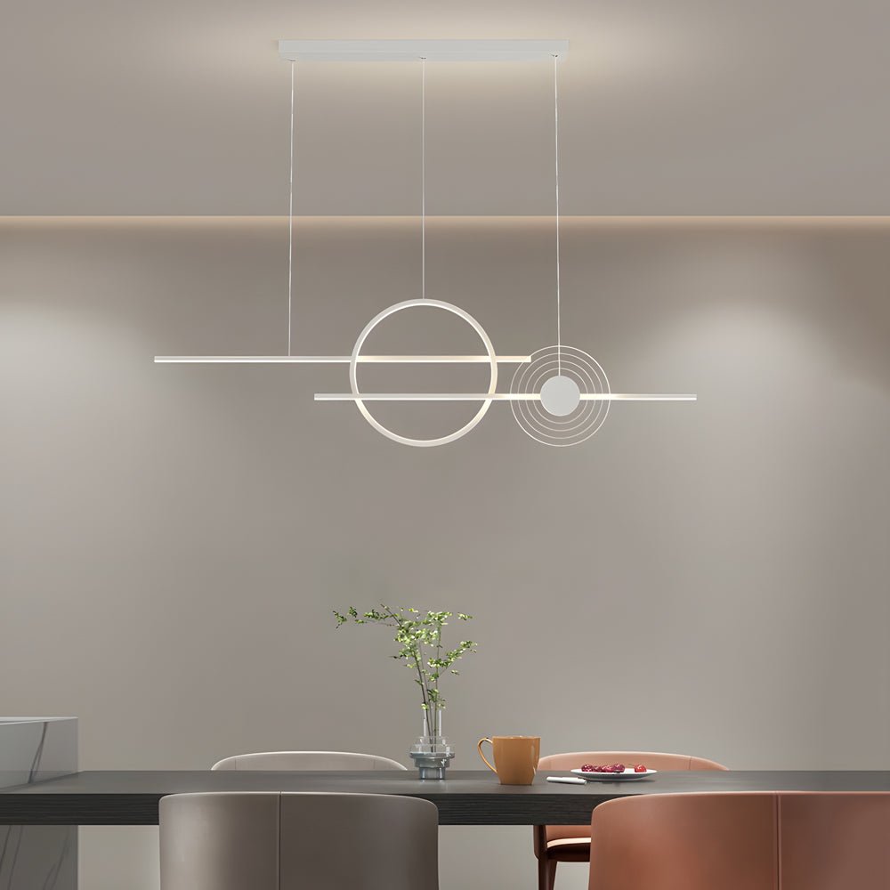 39.4" Linear Ring LED Pendant Light - Dimmable Nordic Island