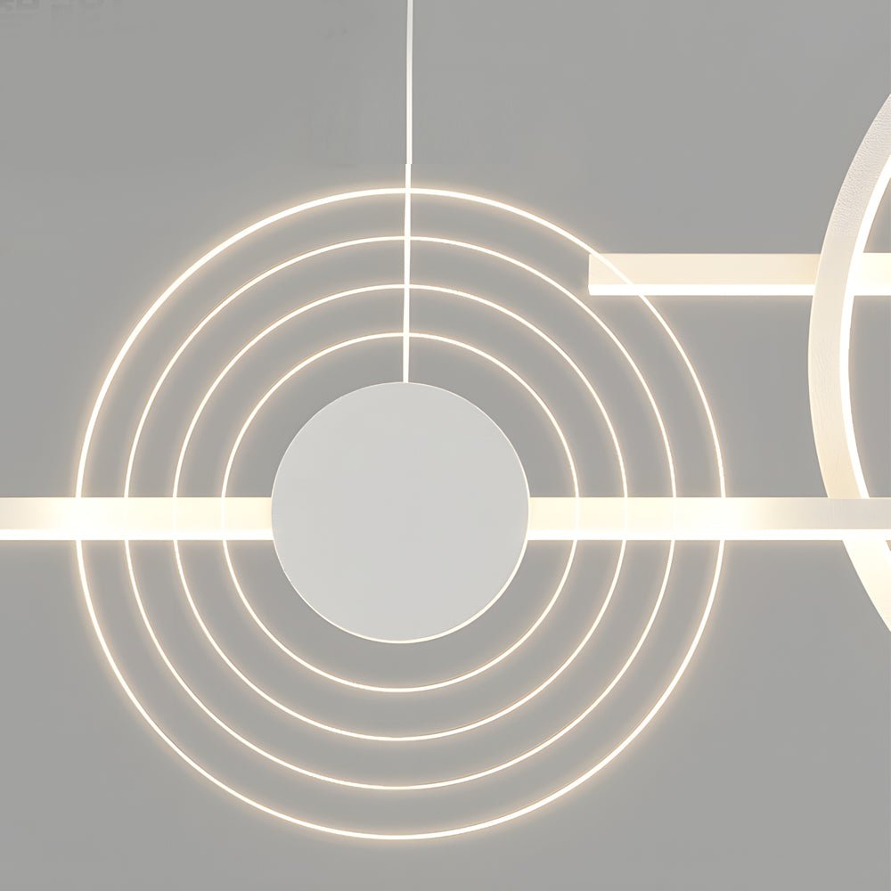 39.4" Linear Ring LED Pendant Light - Dimmable Nordic Island