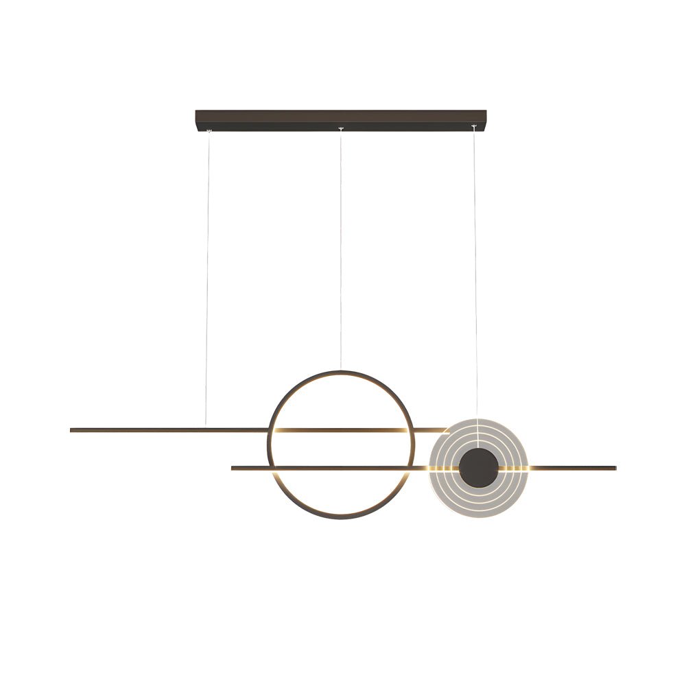 39.4" Linear Ring LED Pendant Light - Dimmable Nordic Island