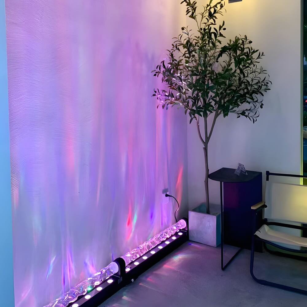 39.4-Inch Dynamic Ocean Wave LED Wall Light - Modern Aluminum & Glass