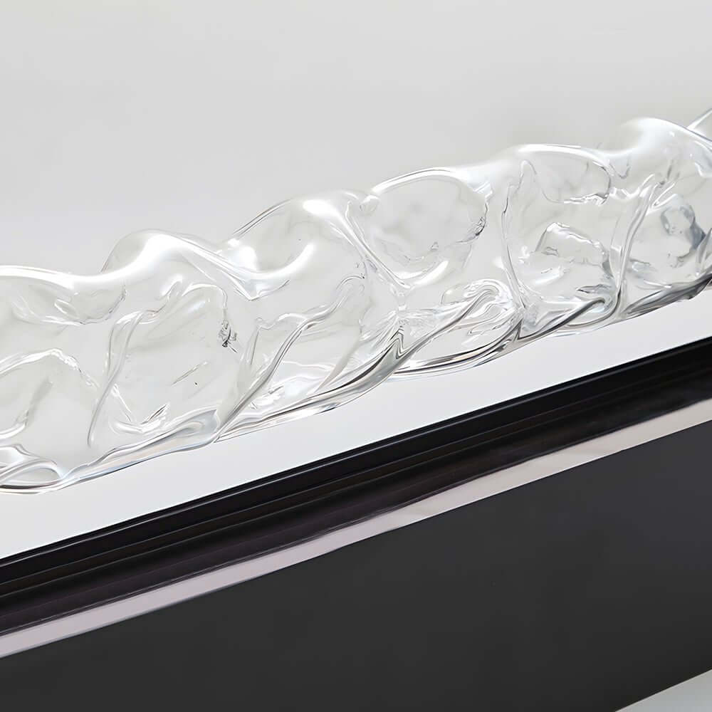 39.4-Inch Dynamic Ocean Wave LED Wall Light - Modern Aluminum & Glass