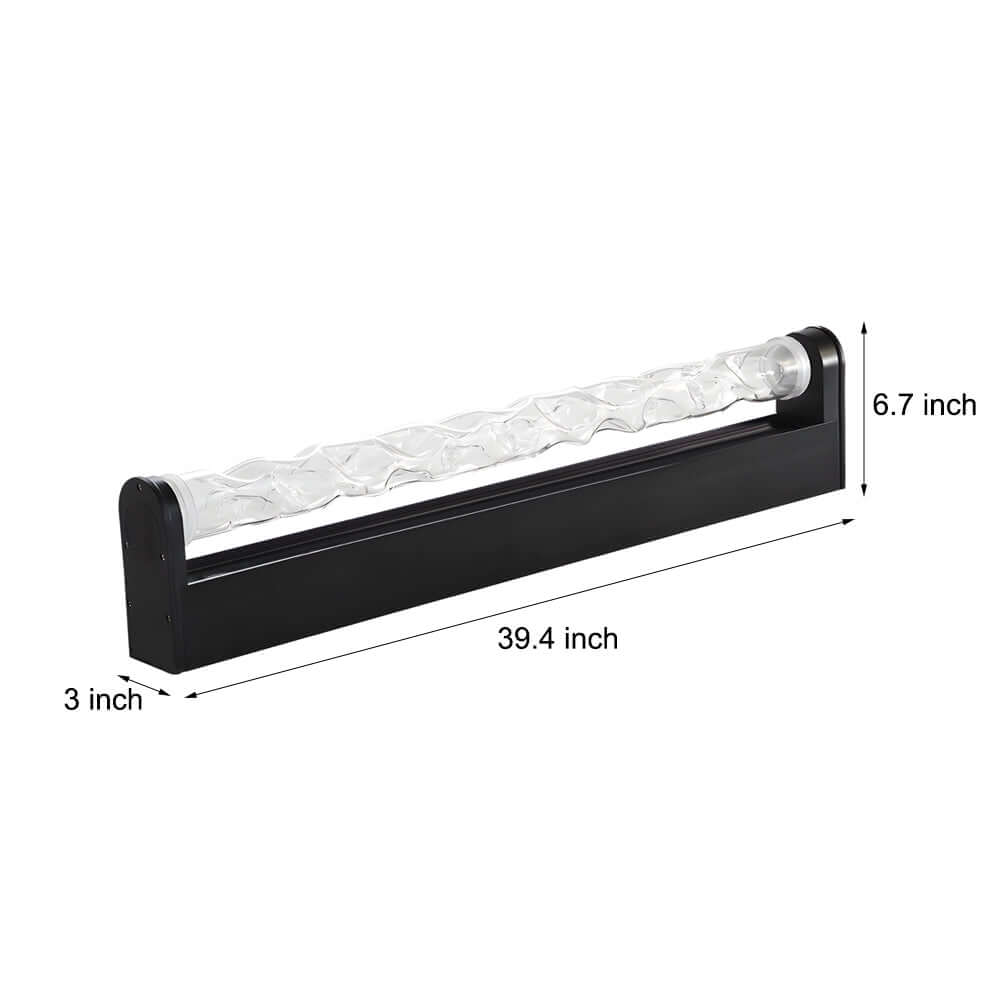 39.4-Inch Dynamic Ocean Wave LED Wall Light - Modern Aluminum & Glass