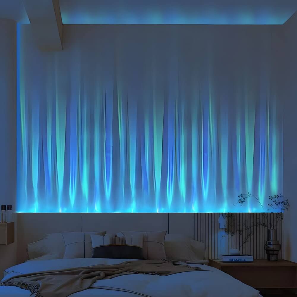 39.4-Inch Dynamic Ocean Wave LED Wall Light - Modern Aluminum & Glass