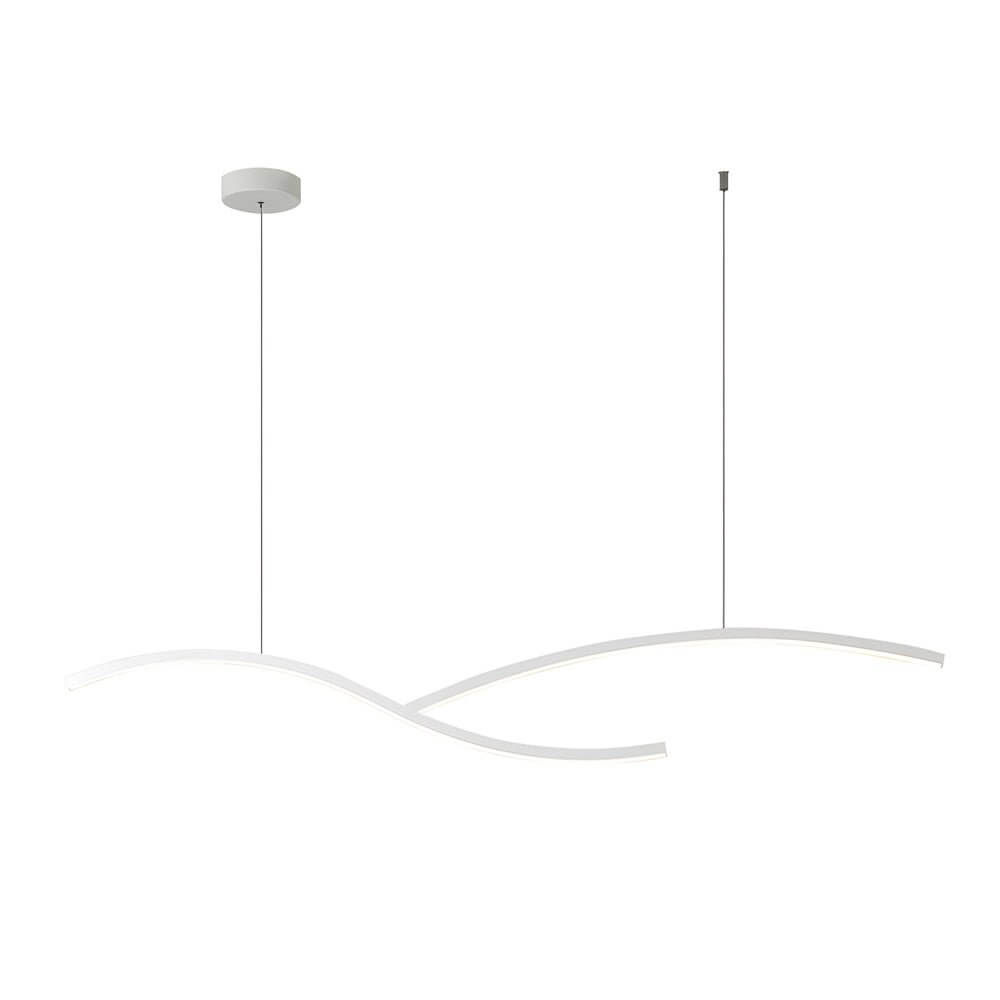 Modern Wave Linear LED Pendant Light - Dimmable 39.4"/47.2"