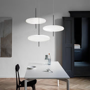 Modern Round Acrylic Pendant Light with Iron Frame - Nordic Style