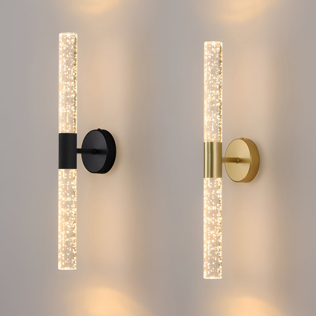 Industrial Cylinder LED Wall Sconce – Iron & Acrylic Wall Light