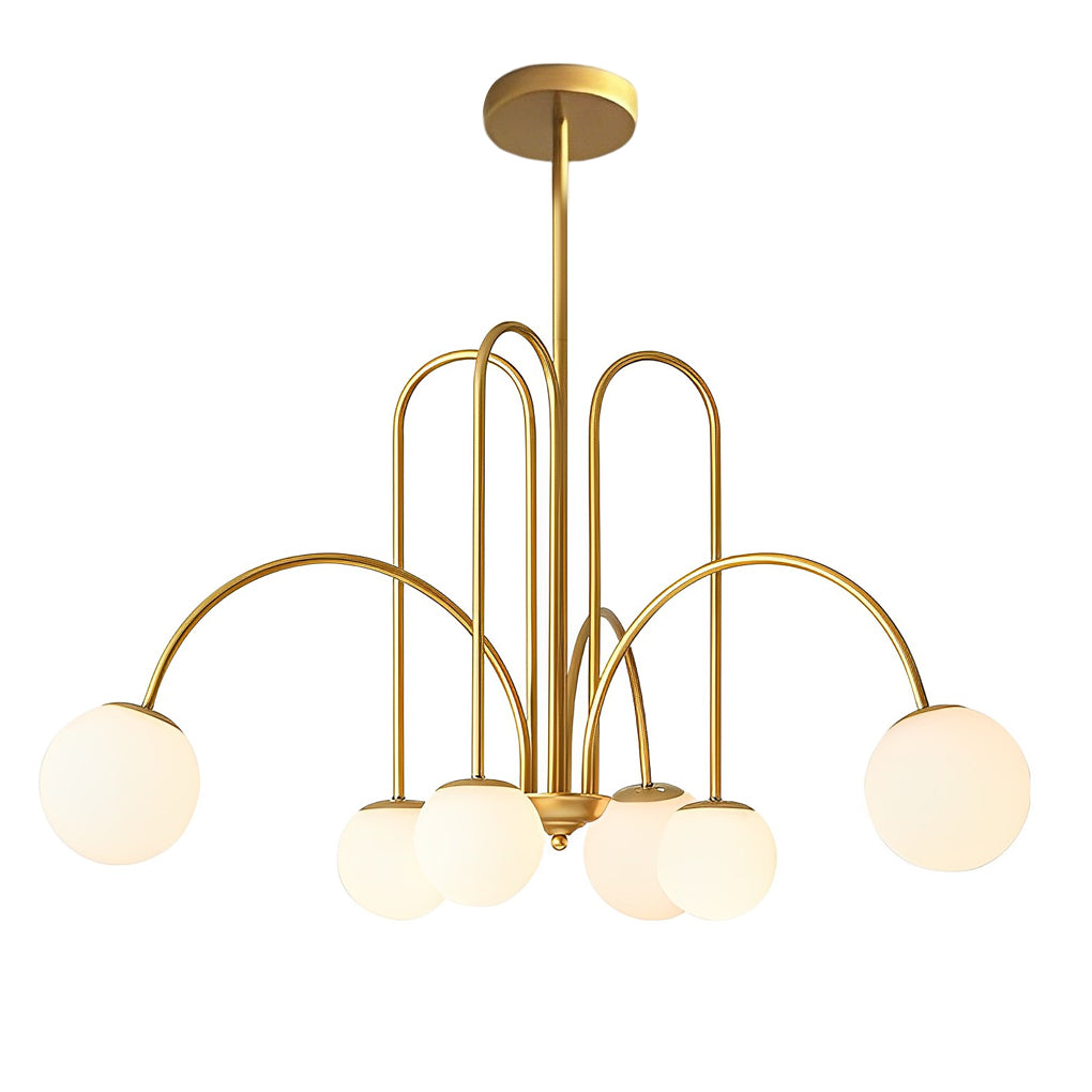 Modern Glass Iron Chandelier 6/8 Lights Nordic Design Ceiling Light