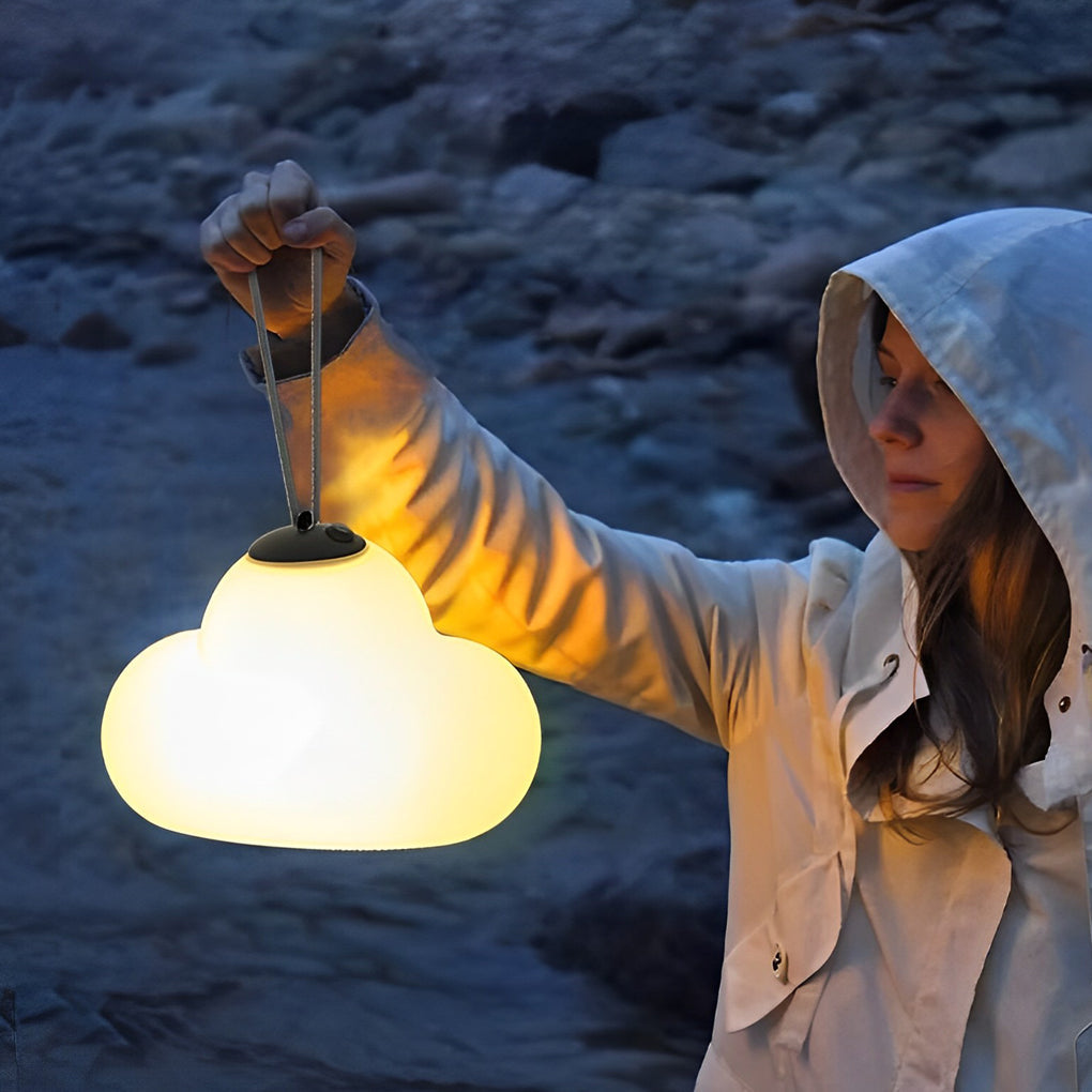 Modern Cloud USB Rechargeable Outdoor Hanging Light IP65 Waterproof