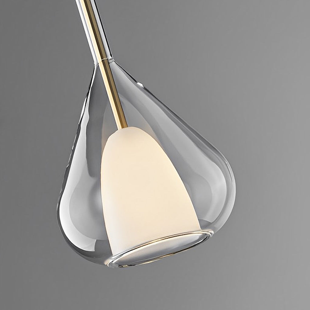 Raindrop Double Layer Glass Pendant Light Modern Nordic Chandelier
