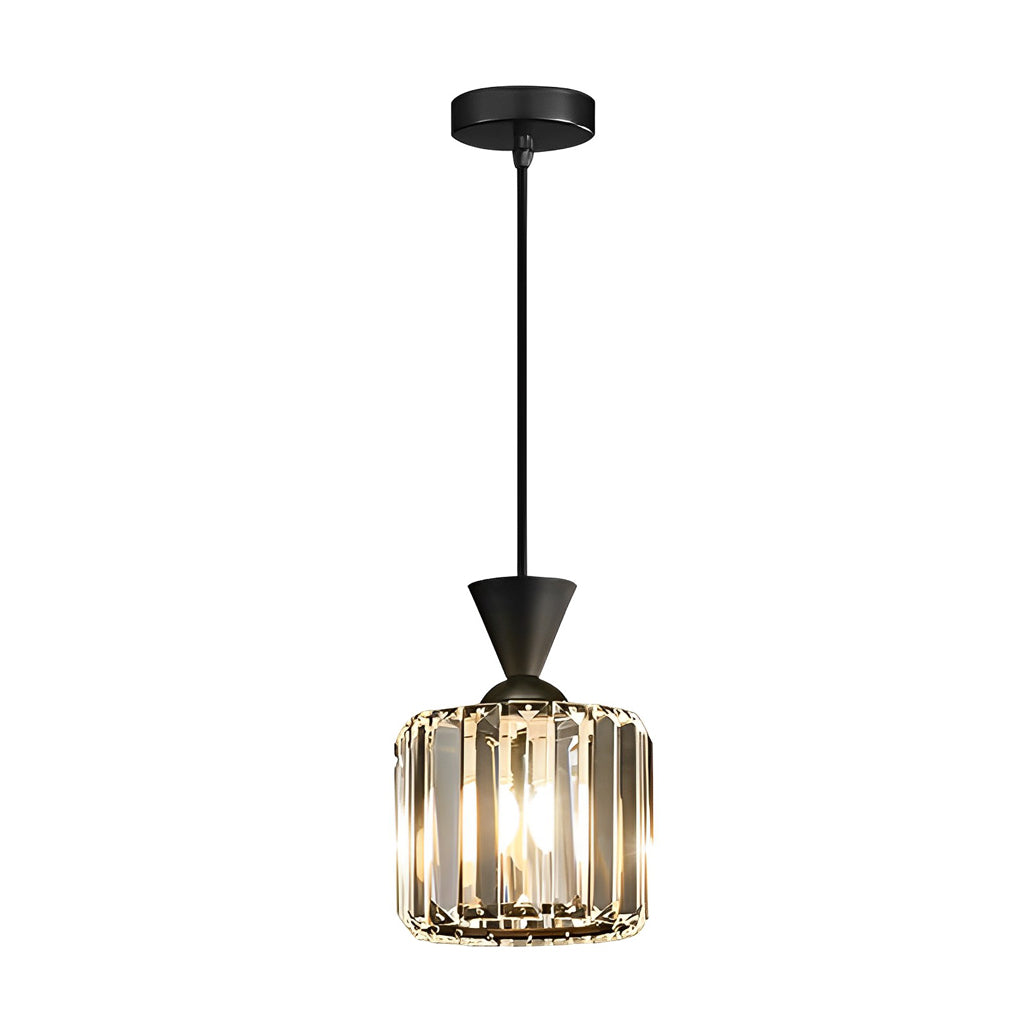 Modern Crystal Pendant Light with Three-Step Dimming