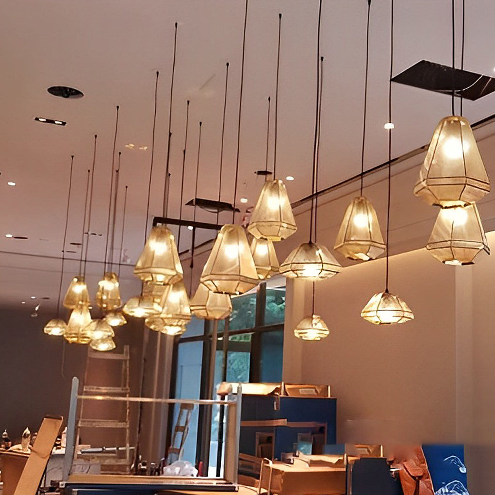 Geometric Stainless Steel Pendant Light - Modern Nordic Design