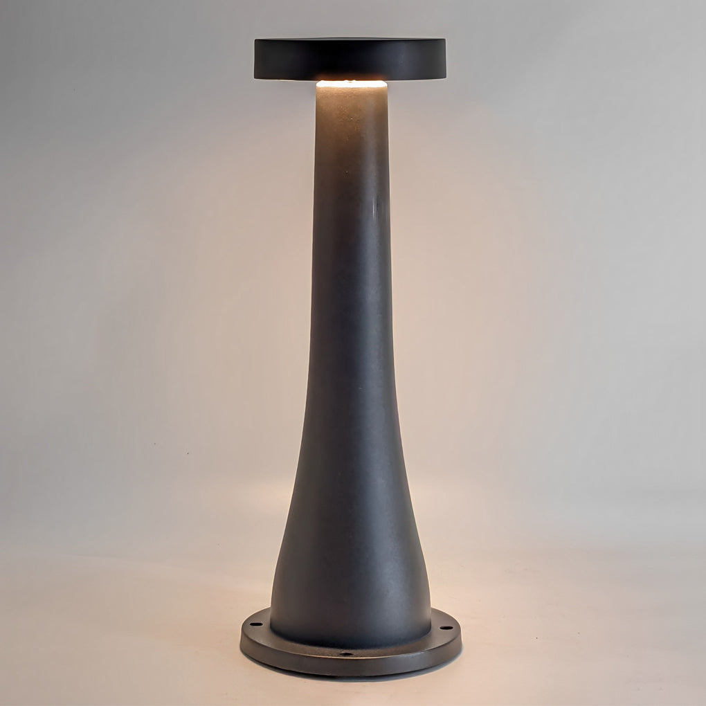Black Aluminum Mushroom Outdoor Pathway Lights - Waterproof LED