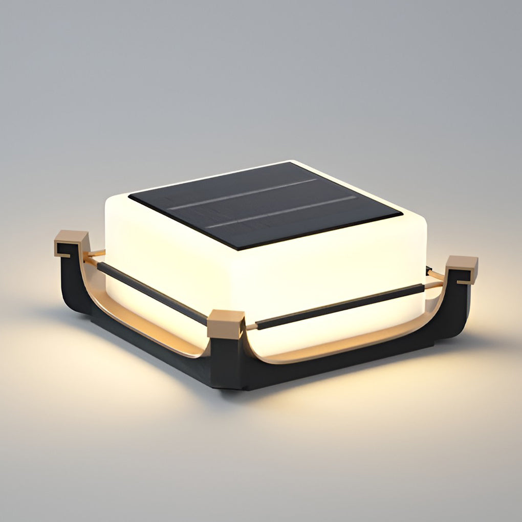 Modern Solar Outdoor Post Light Waterproof LED Fence Deck Lighting