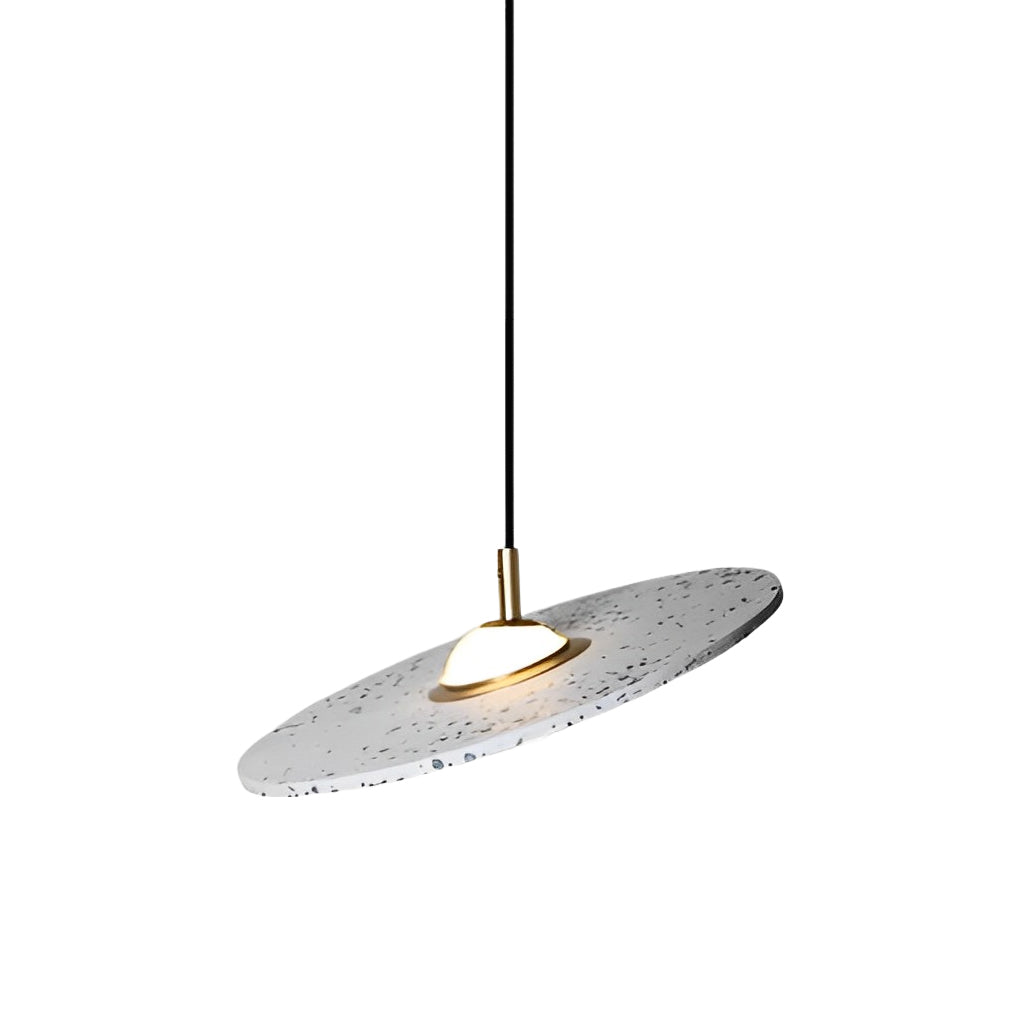Terrazzo Glass Sphere Pendant Light - Modern Industrial Style