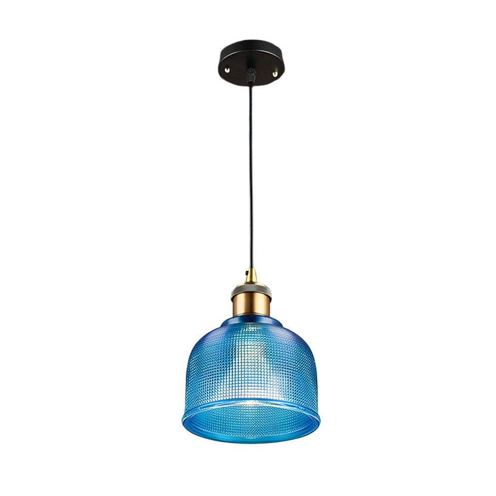 Electroplated Glass Bowl Pendant Light Modern Dining Lamp