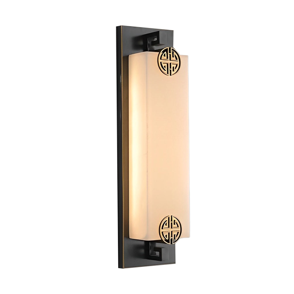 Outdoor Waterproof LED Wall Light with Marble Shade