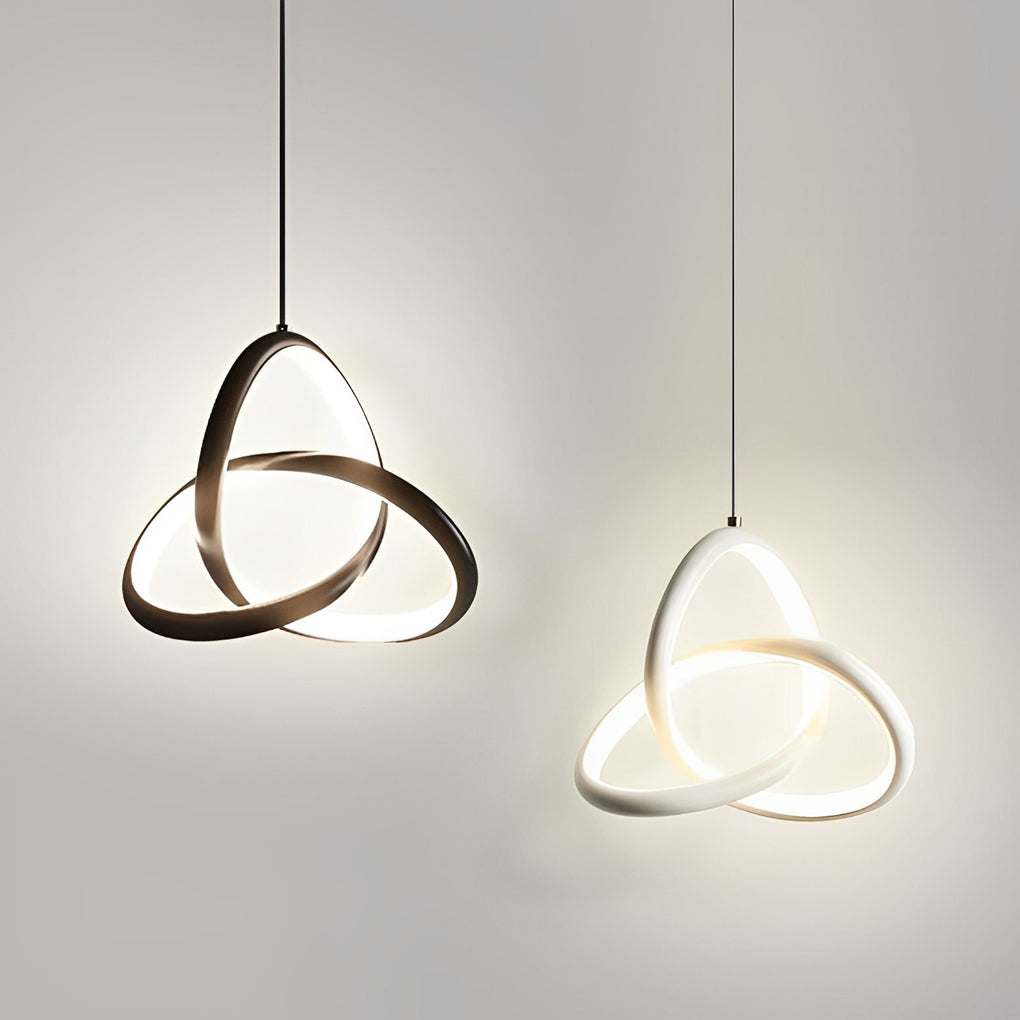 Circular Ring Modern LED Pendant Light with 3-Step Dimming
