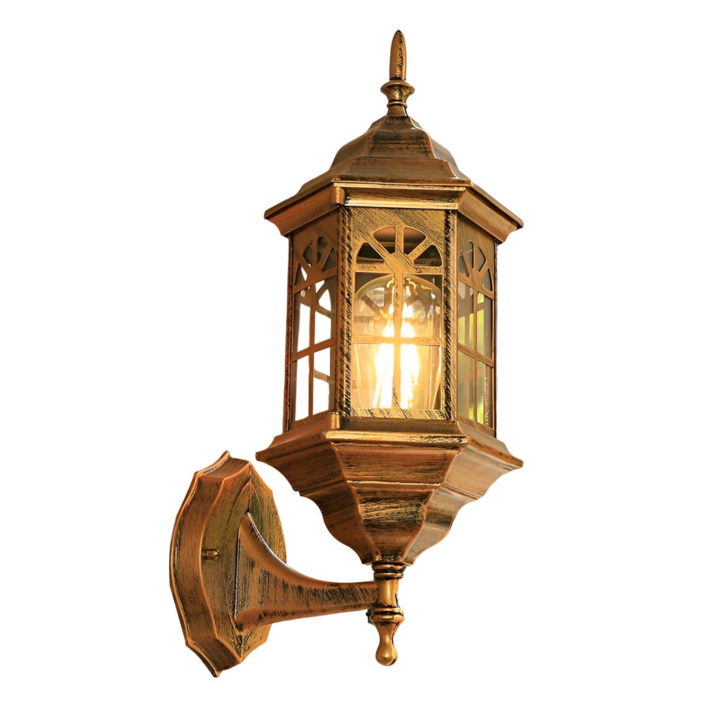 Modern Outdoor Wall Lamp - Aluminum & Glass Waterproof Sconce
