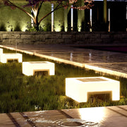 Modern Square Solar Post Cap Light – Stainless Steel & PE